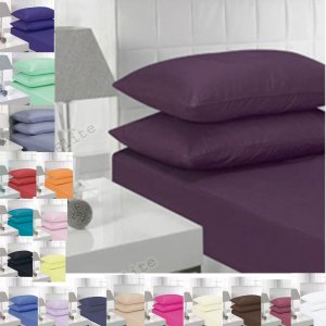Poly Cotton Fitted Sheets Plain Dyed