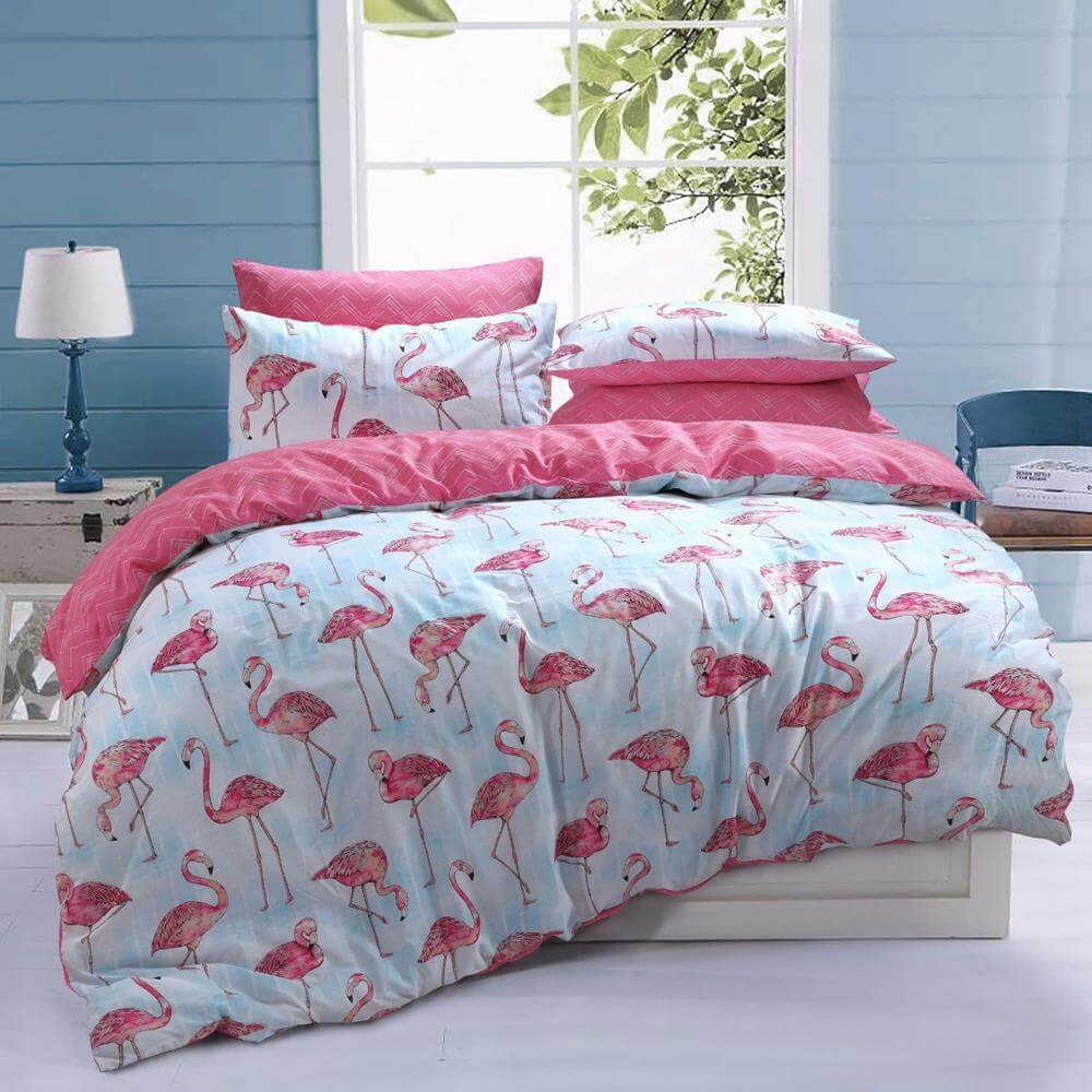 Flamingo Duvet Cover Set And Reversible Bedding