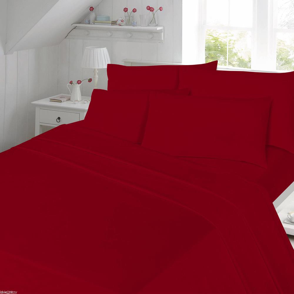 Flannel Flat Sheet Red
