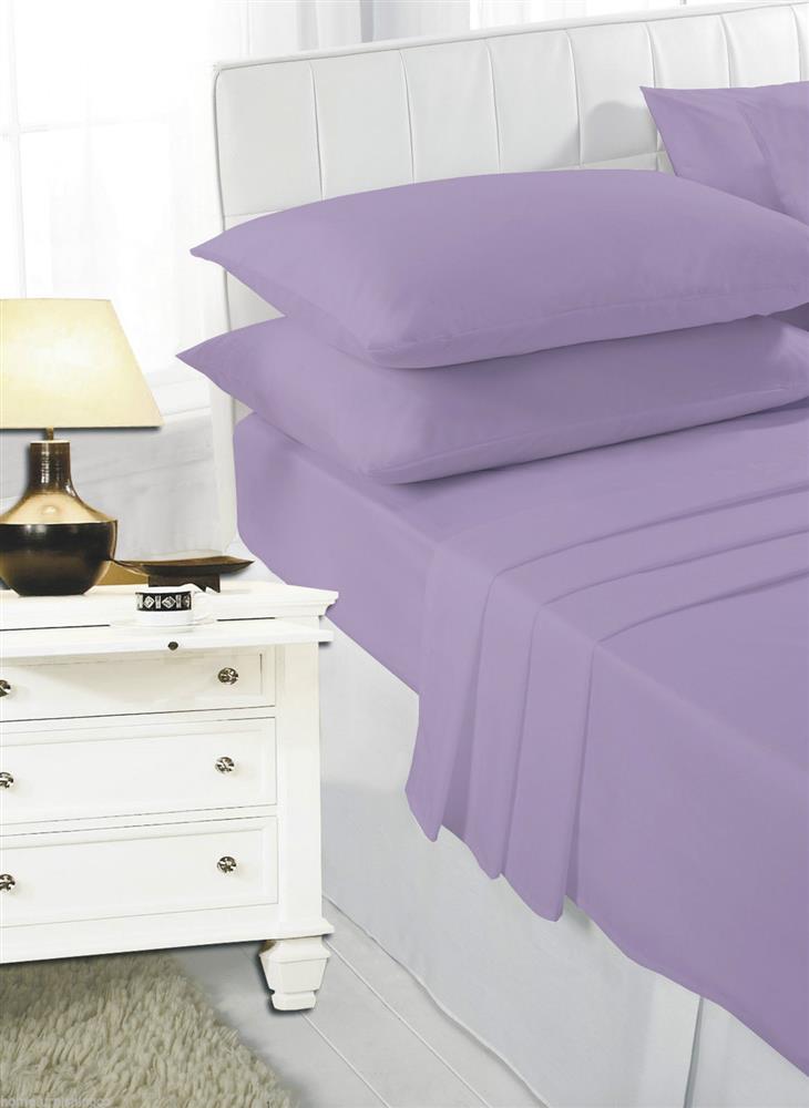 polycotton sheet set lilac