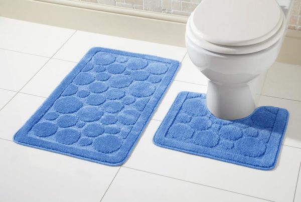 bath mat set cali blue