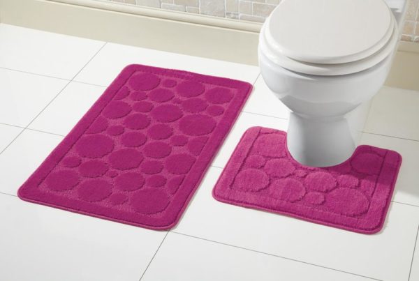 bath mat set cali pink