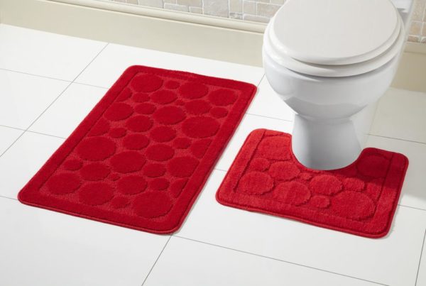 bath mat set cali red