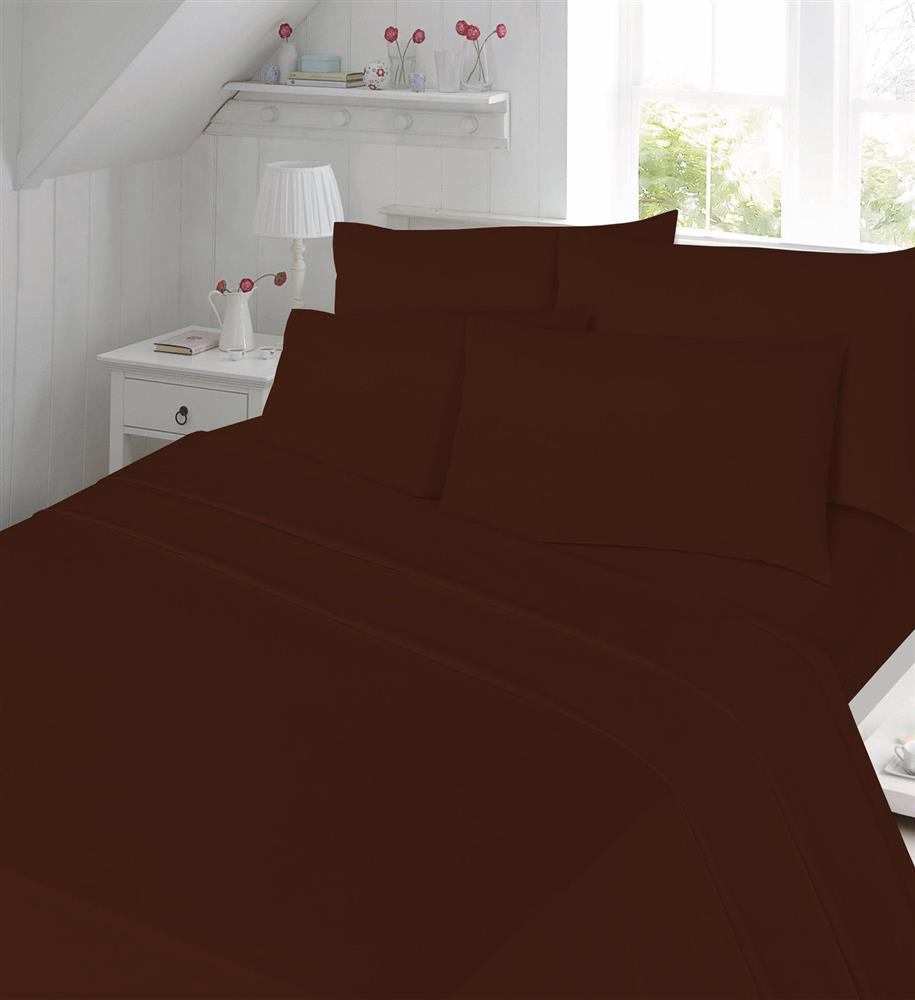 t200 egyptian cotton bedding fitted sheets chocolate