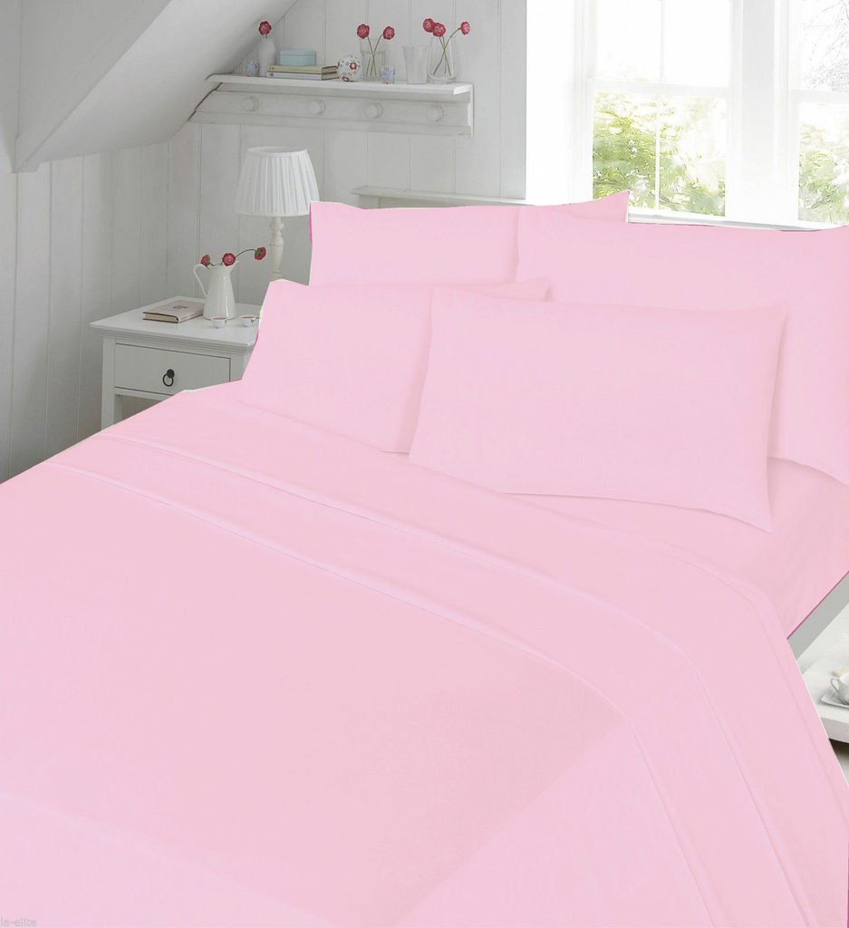 t200 egyptian cotton bedding fitted sheets pink