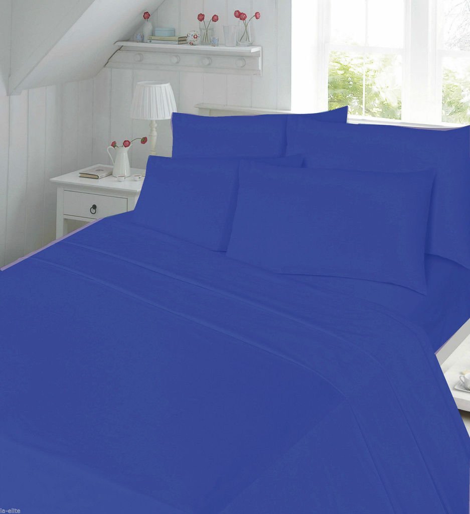 t200 egyptian cotton flat sheets blue