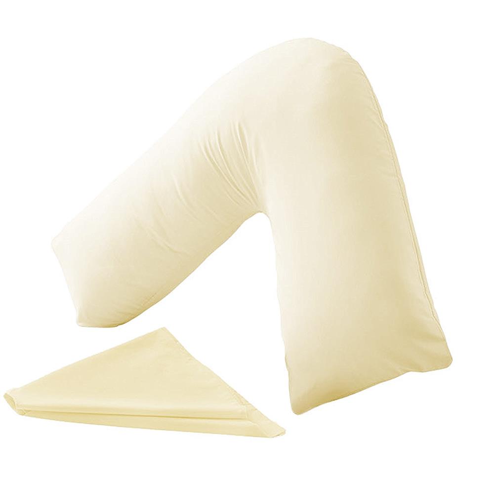 v shaped pillowcases cream