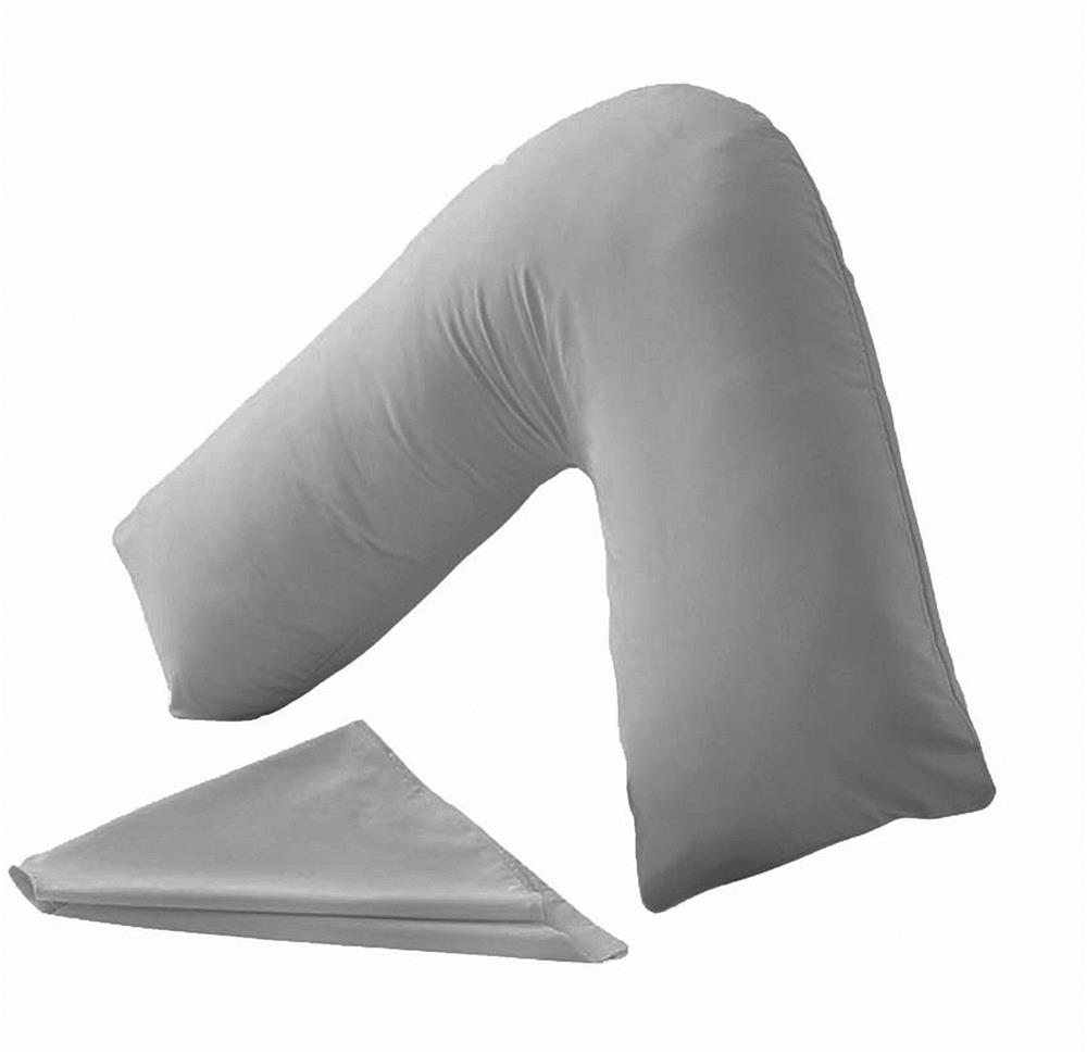 v shaped pillowcases grey