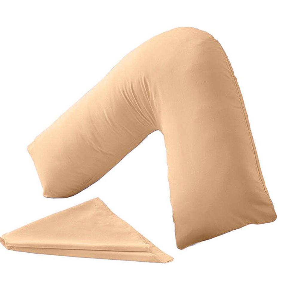 v shaped pillowcases latte
