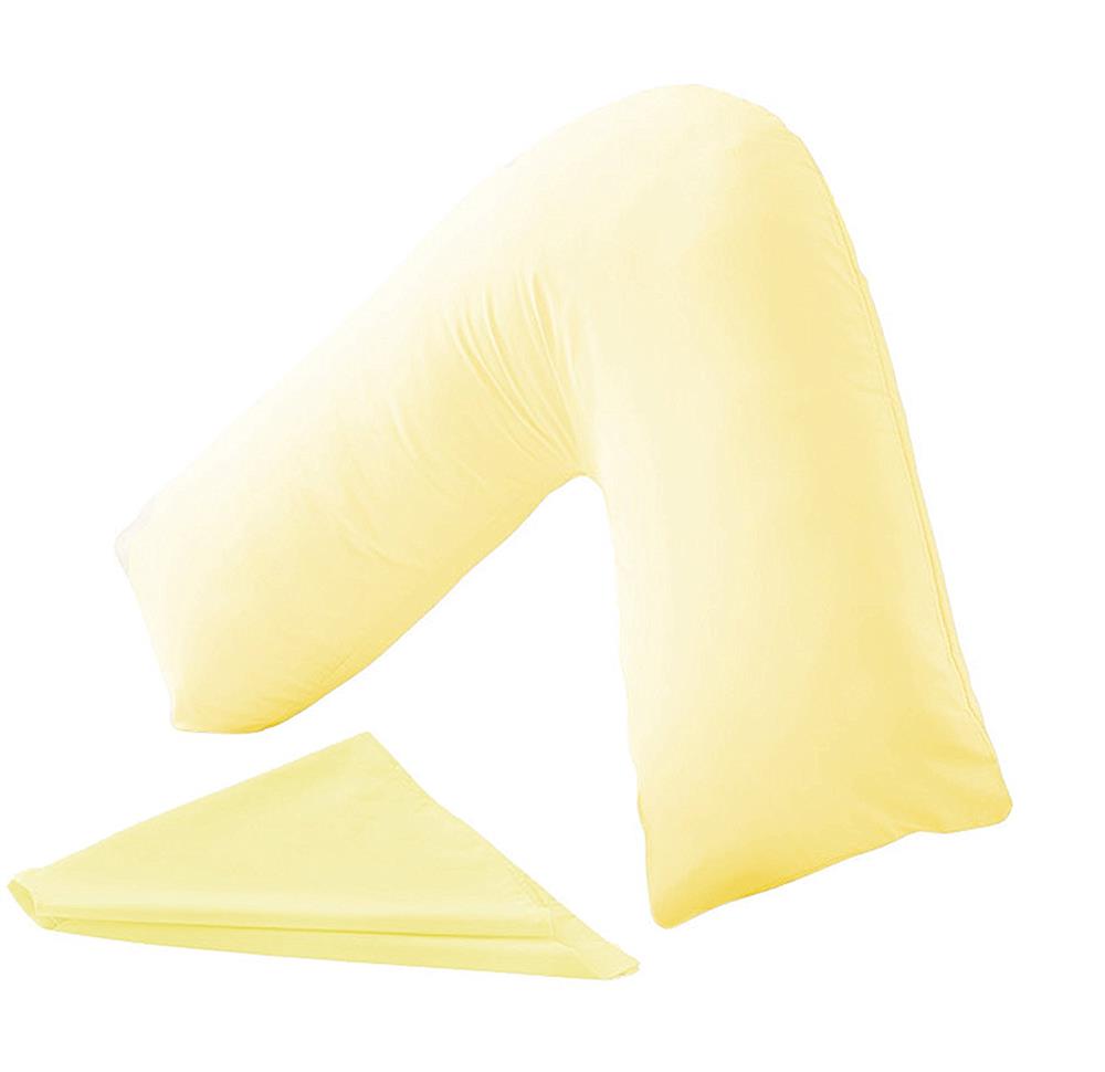 v shaped pillowcases lemon