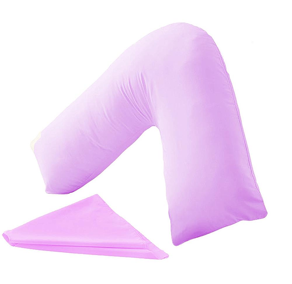v shaped pillowcases lilac