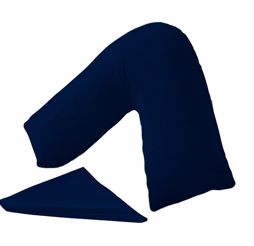 v shaped pillowcases navy