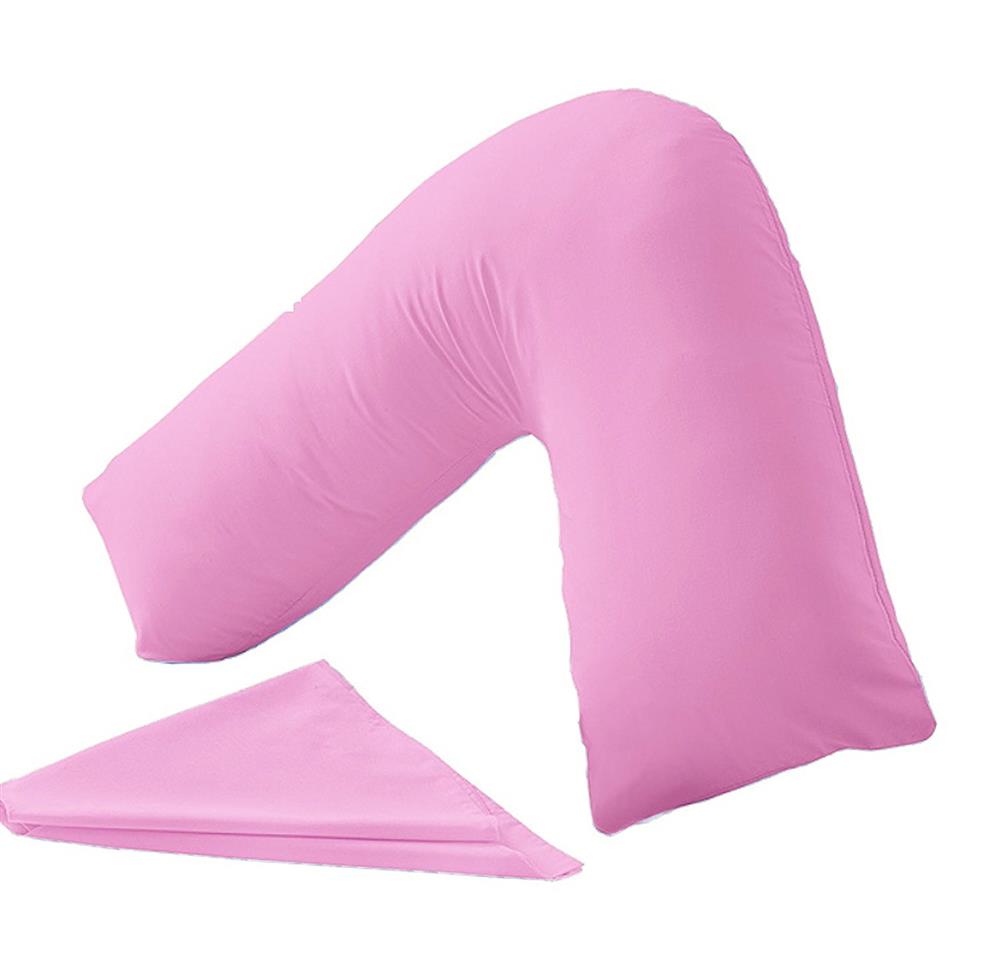 v shaped pillowcases pink