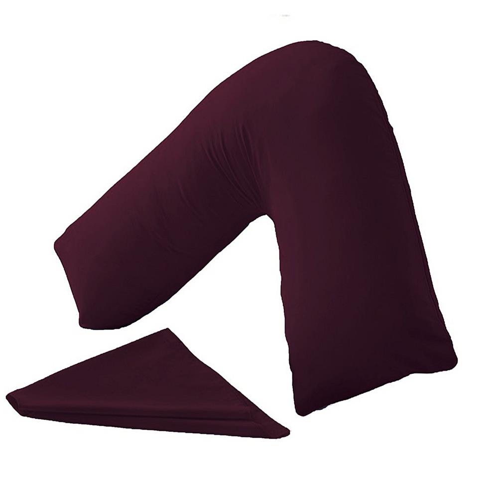 v shaped pillowcases plum