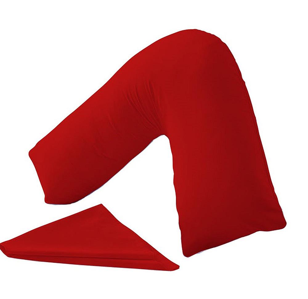 v shaped pillowcases red