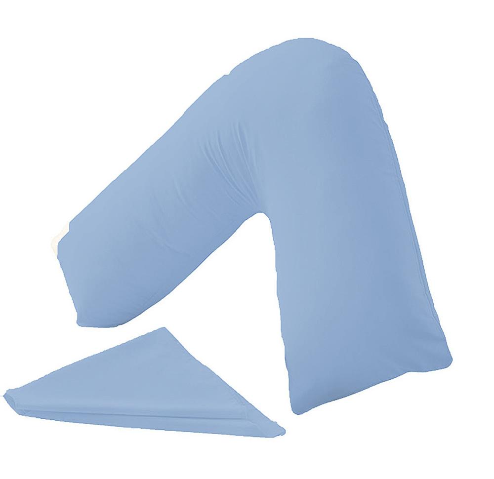 v shaped pillowcases sky blue