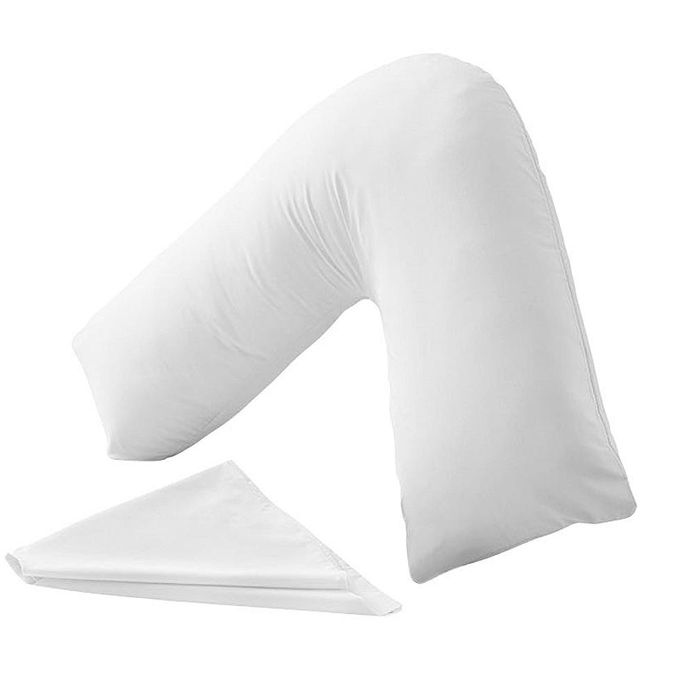 v shaped pillowcases white
