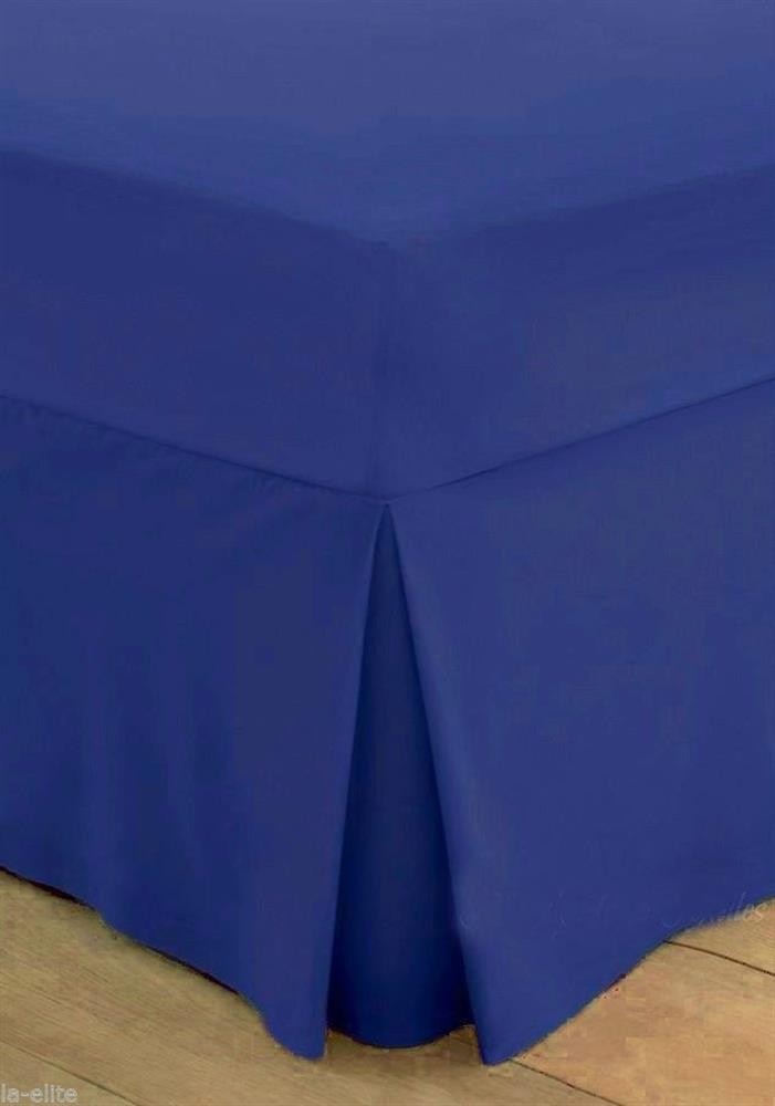box pleated valance sheet blue