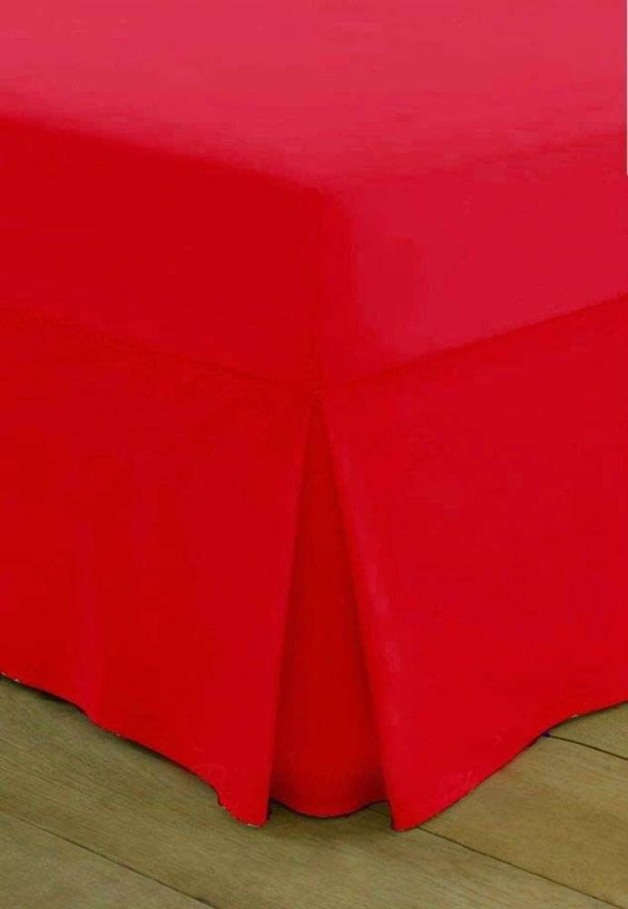box pleated valance sheet red