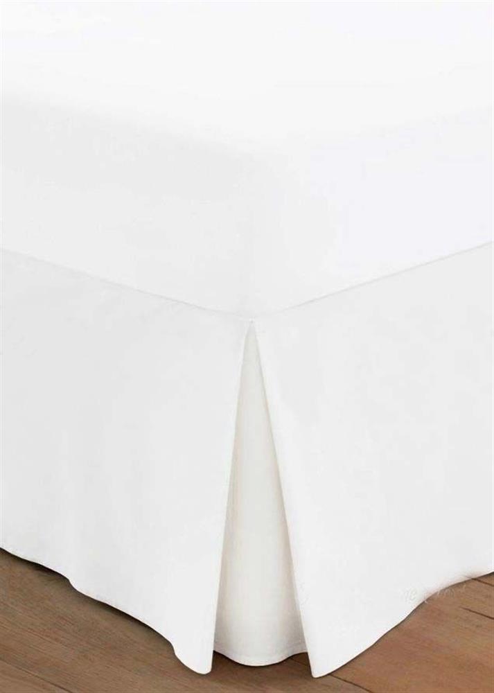 box pleated valance sheet white