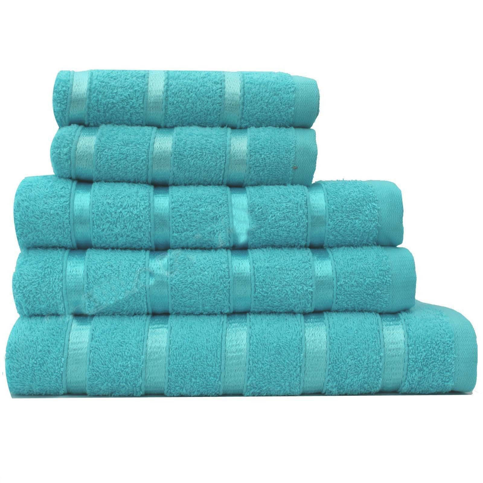 egyptian cotton towel set aqua