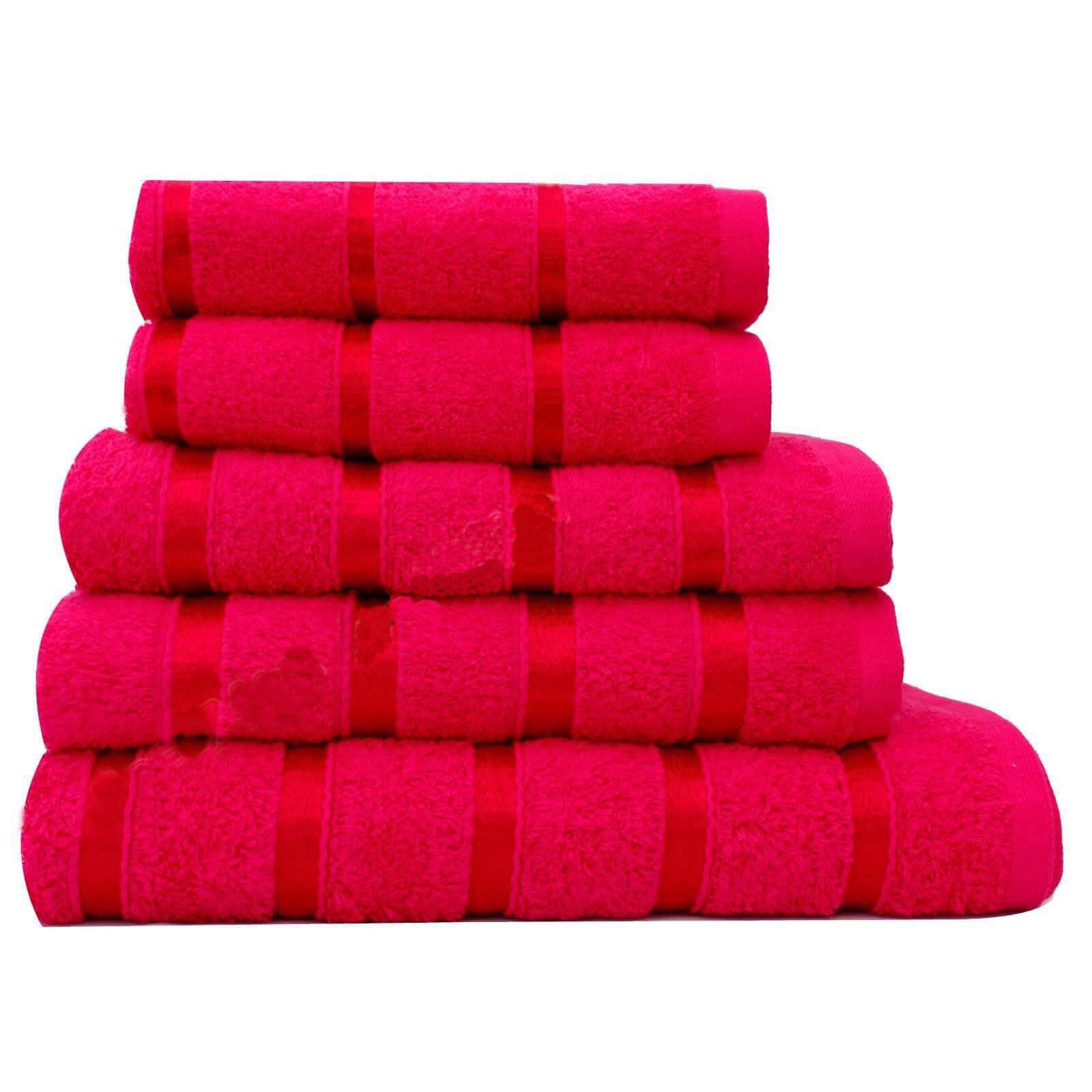 egyptian cotton towel set fuchsia