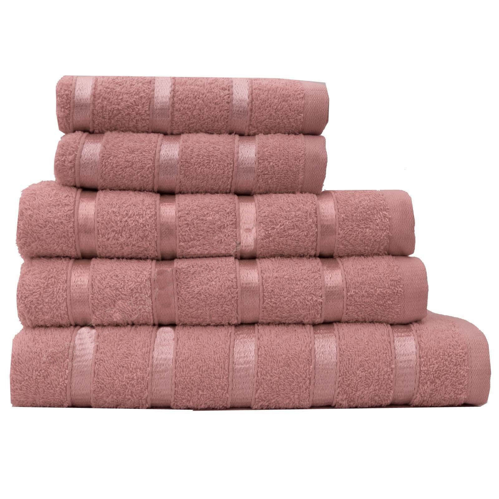 egyptian cotton towel set pink
