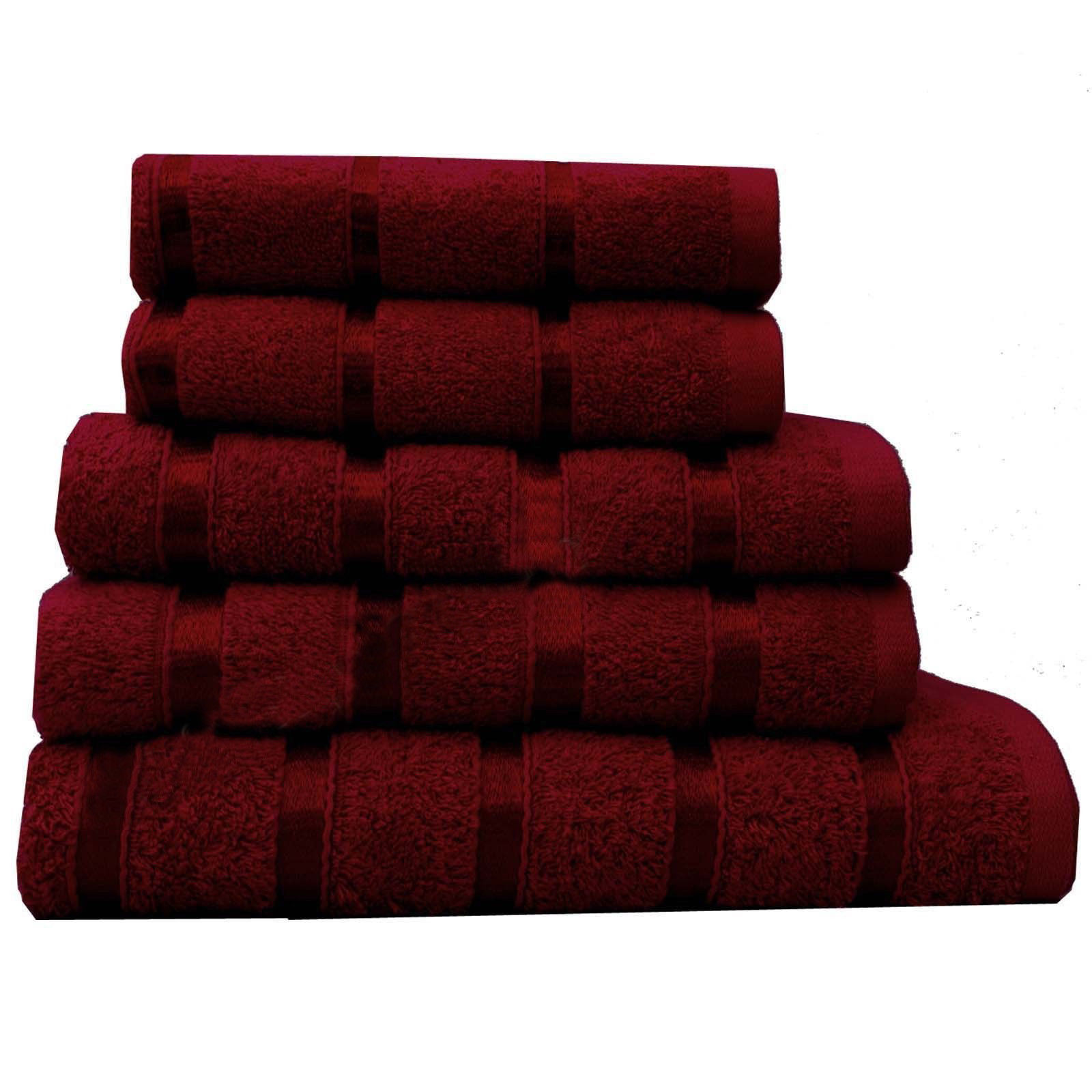 egyptian cotton towel set burgundy
