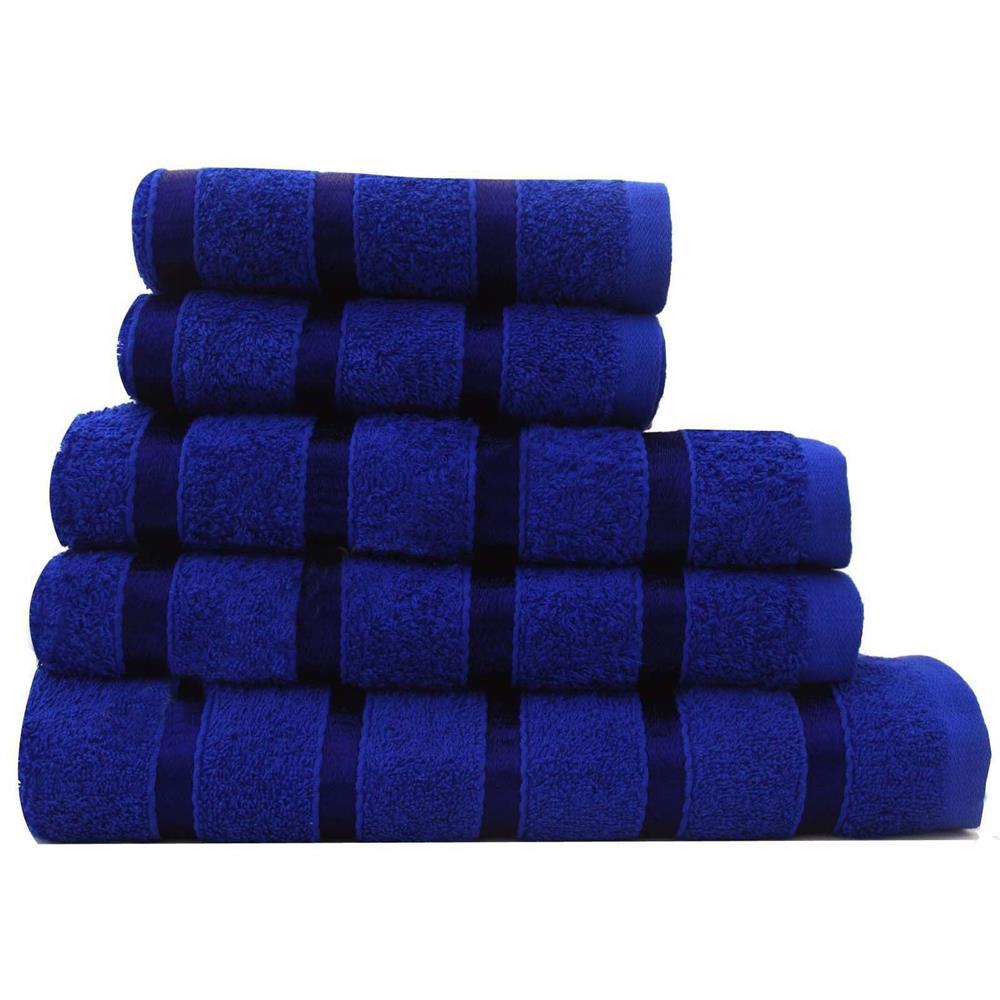 egyptian cotton towels set royal blue