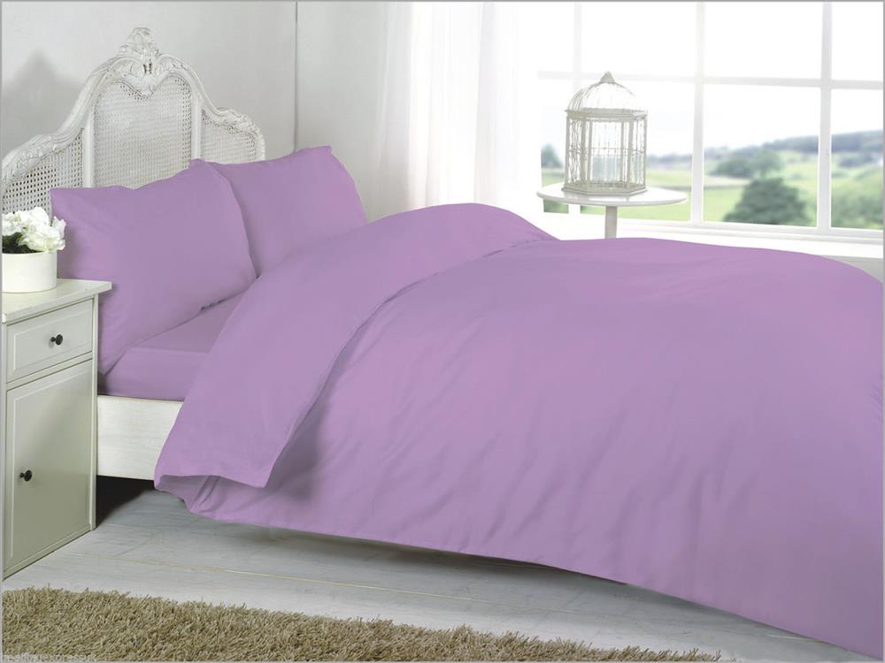 percale bedding duvet set lilac