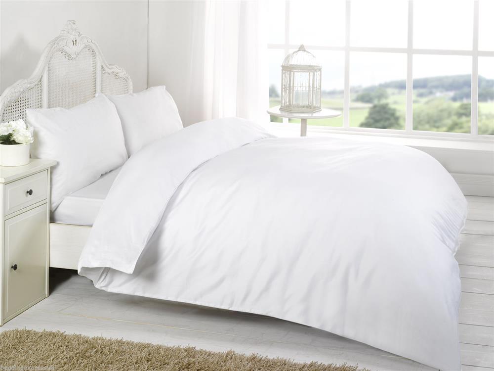 percale bedding duvet set white
