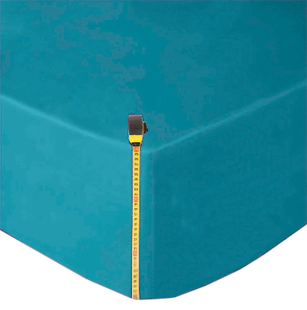 percale extra deep fitted sheet teal