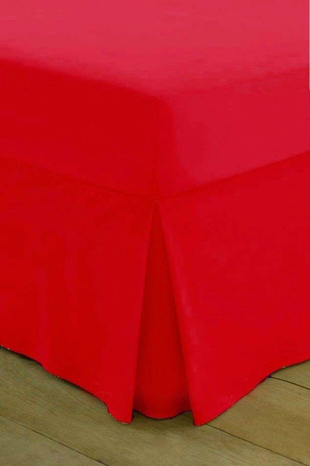t180 percale valance sheet red