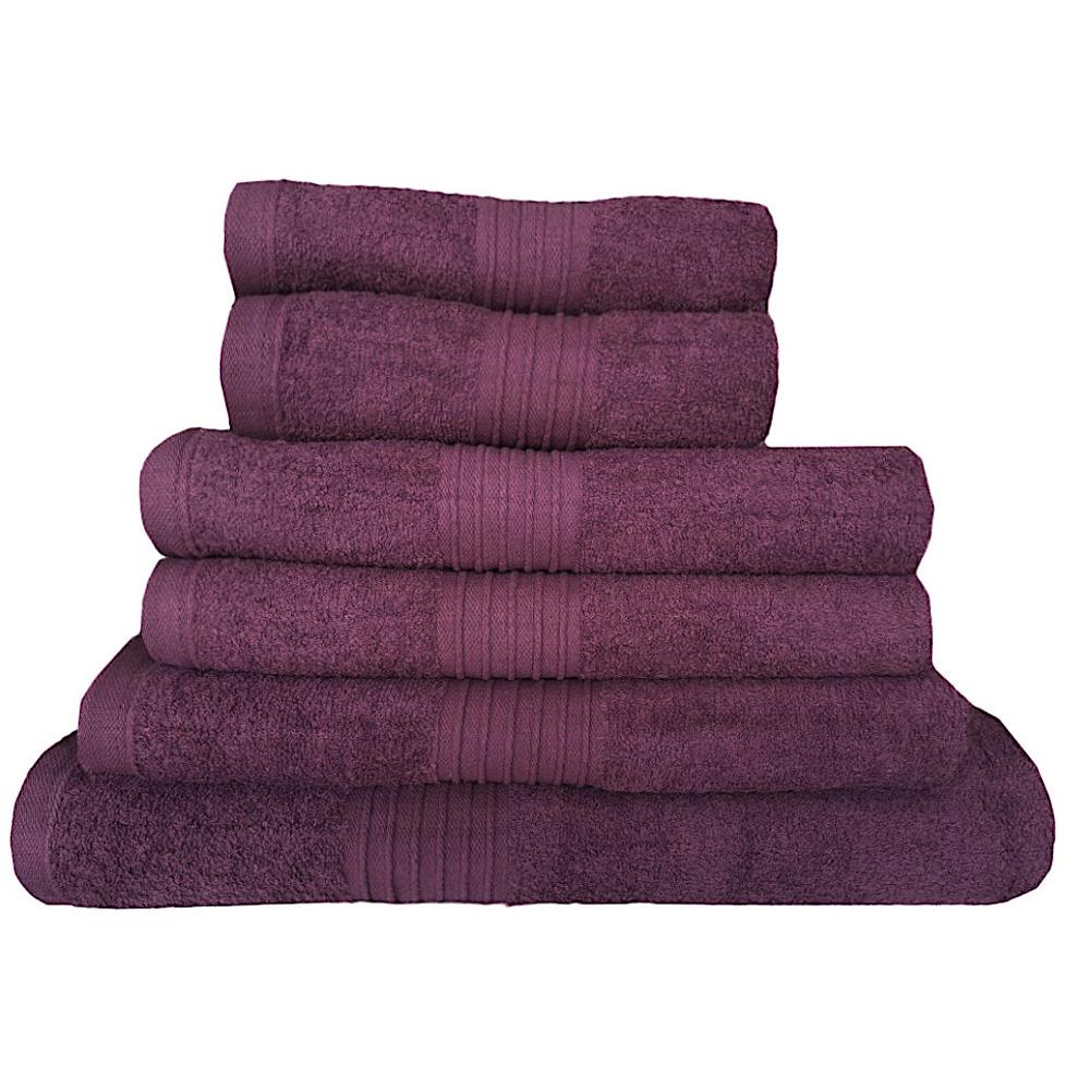 wholesale towels set 500gsm plum
