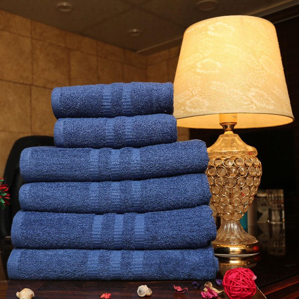 500 gsm towels set royal blue