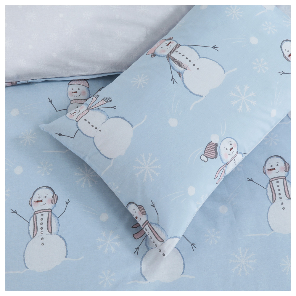 Snowman Duvet Cover Set With Pillow Cases De Lavish