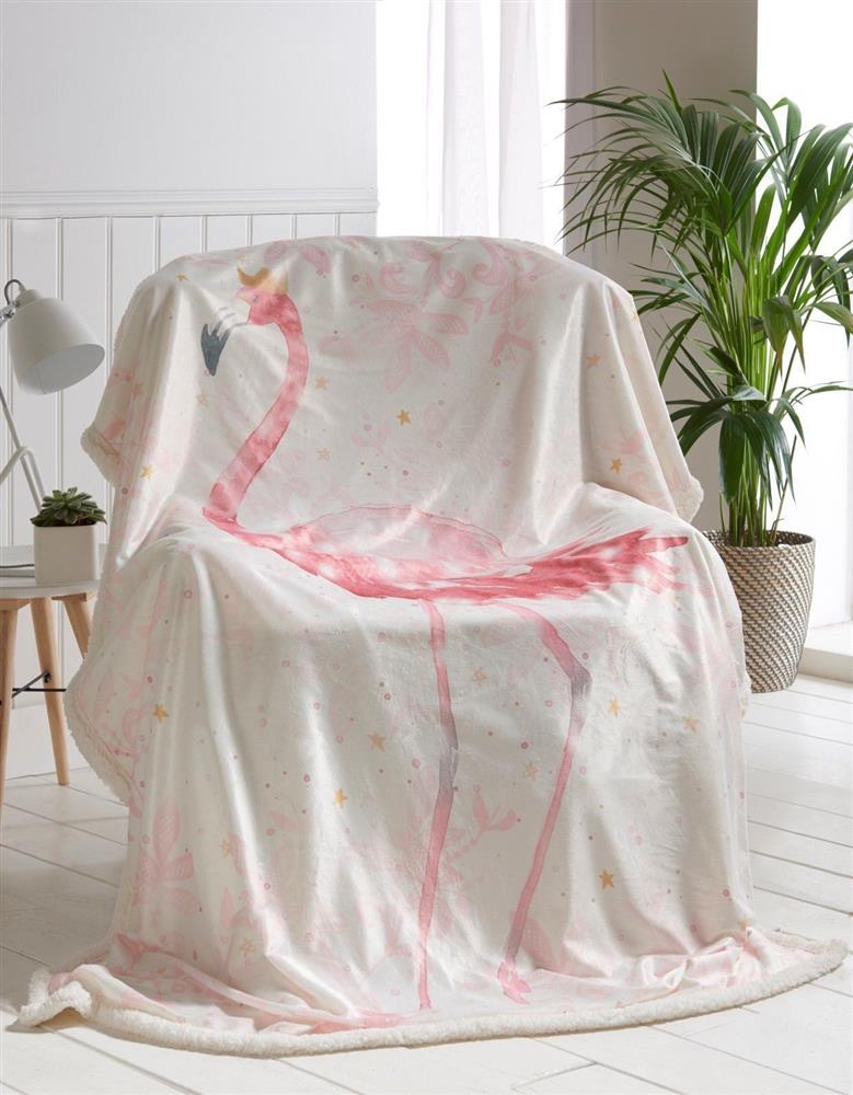 senya Luxury Blanket Home Decor Christmas Flamingo with Llama Throw Blanket Lightweight Microfiber Super Soft Warm Cozy Plush Bed Blanket 50 x 60 Inches