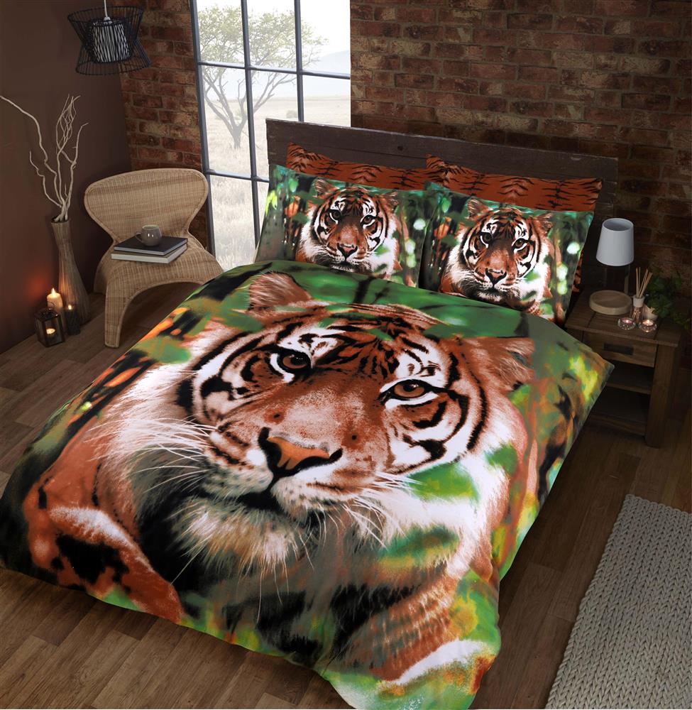 jungle tiger duvet cover set