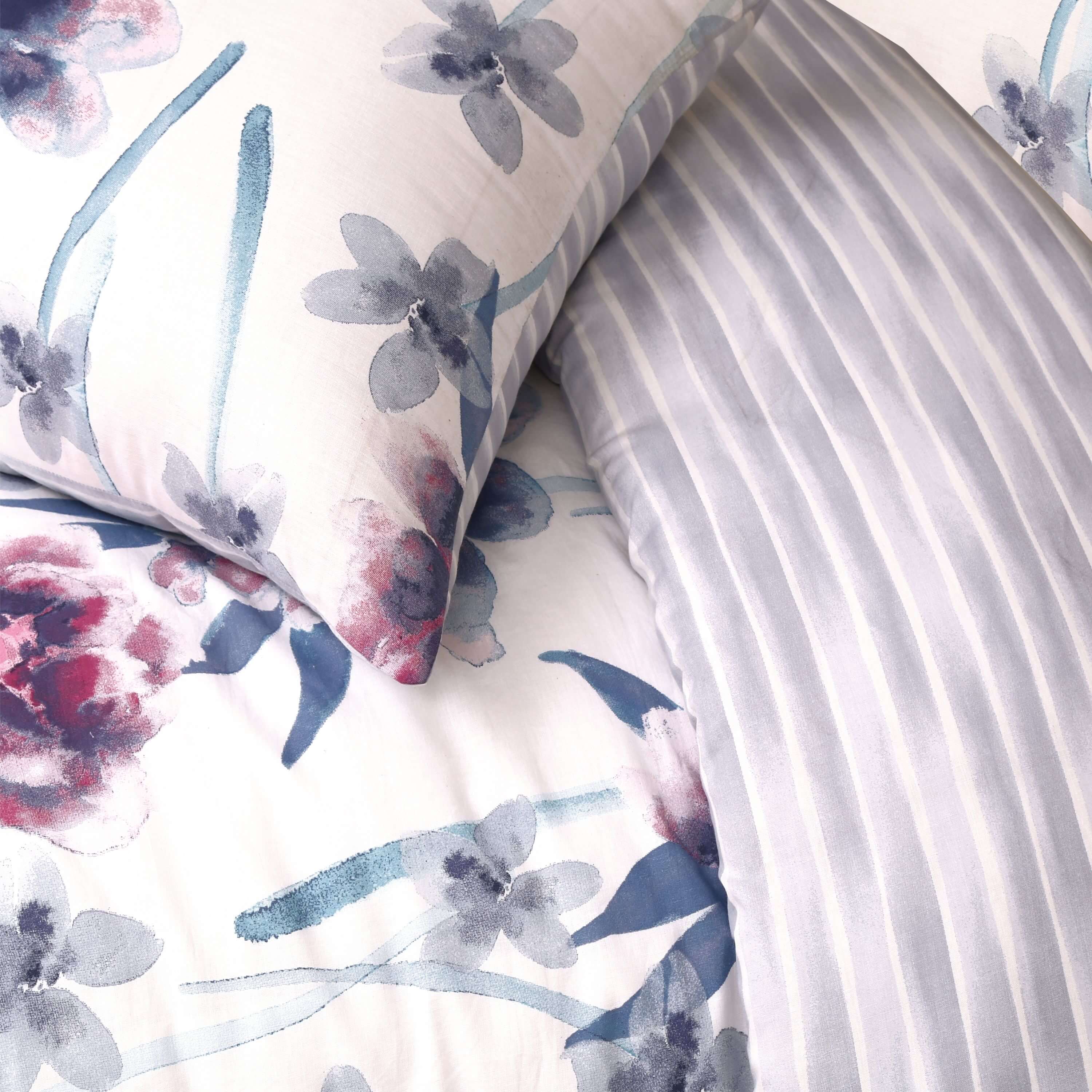 printed floral water blooms duvet cover set bedding