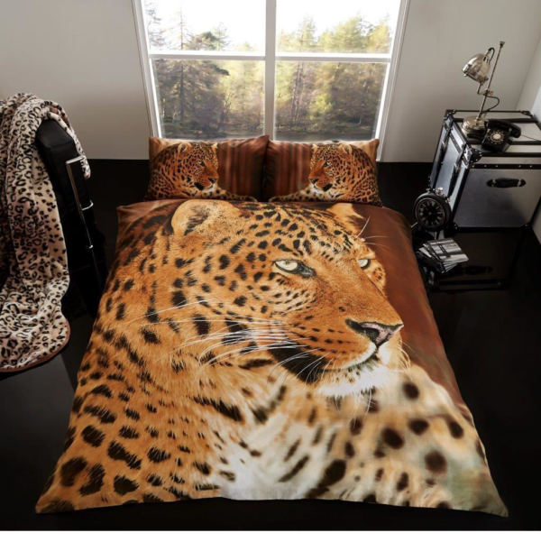 leopard animal print duvet cover