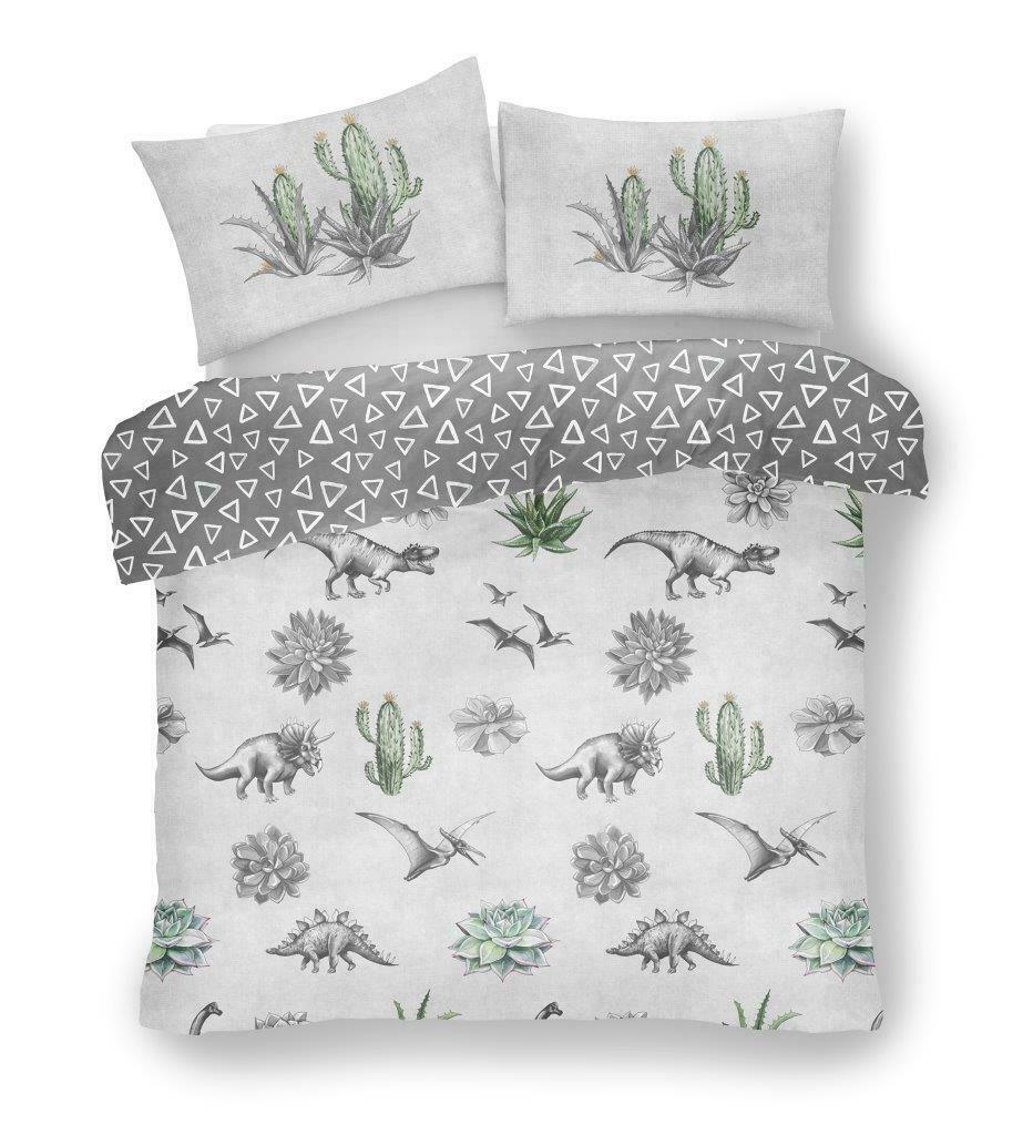 grey dinosaur bedding