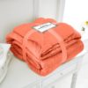 Flannel Sherpa Throw Coral (1)