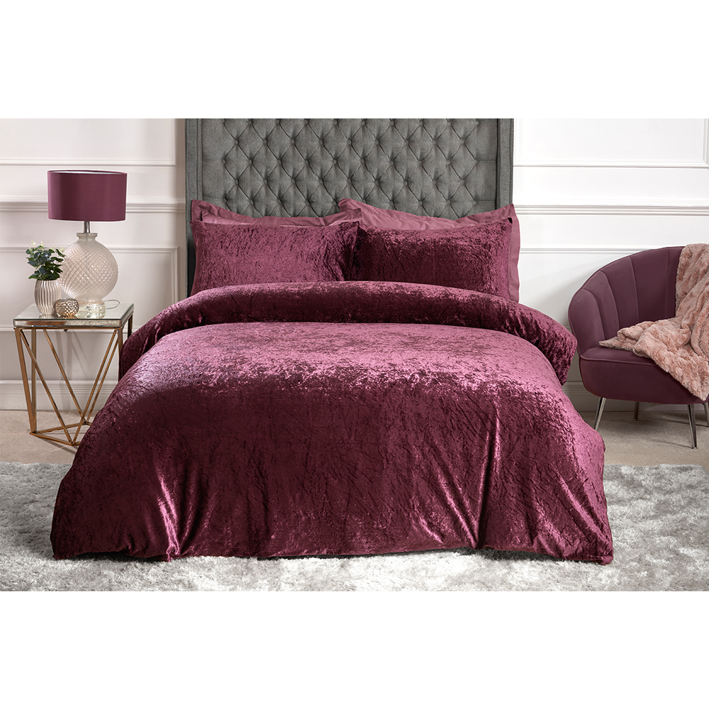 Crushed Velvet Duvet Cover Set Luxury Bedding Set And Pillowcase