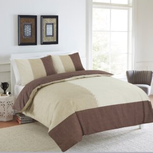 Suede two tone luxury Duvet cover set